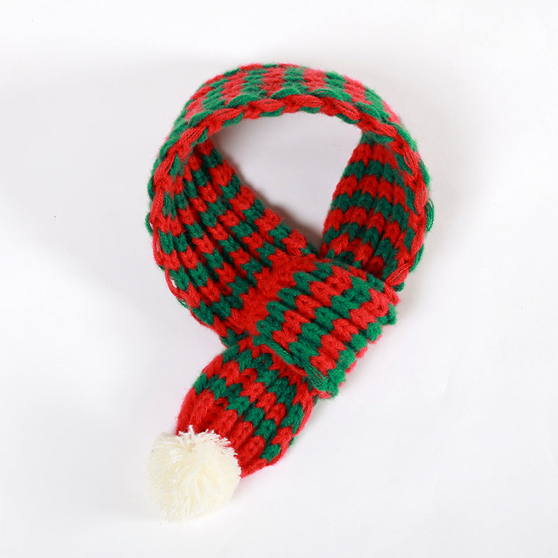 Puppy Christmas Scarf Accessories Autumn And Winter Warm