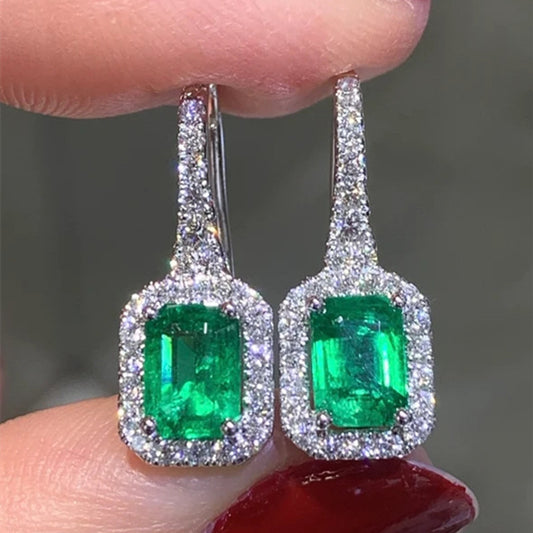 Shiny Fashion Banquet Elegant Earrings Advanced Inlaid Zirconium Style