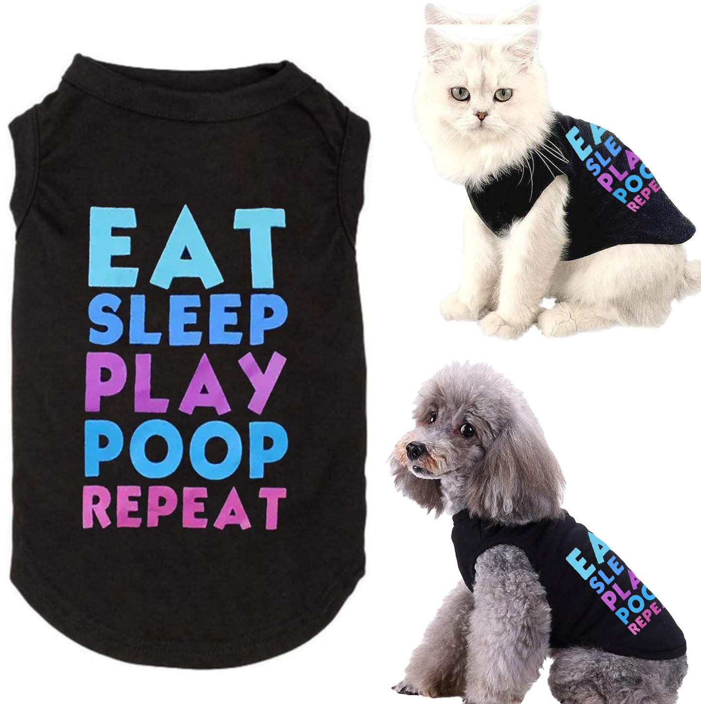 Cat Clothes Breathable Cute Summer Thin Poodle Cartoon Pet Vest