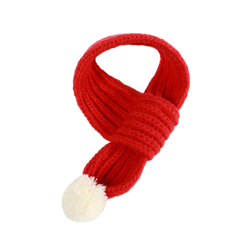 Puppy Christmas Scarf Accessories Autumn And Winter Warm