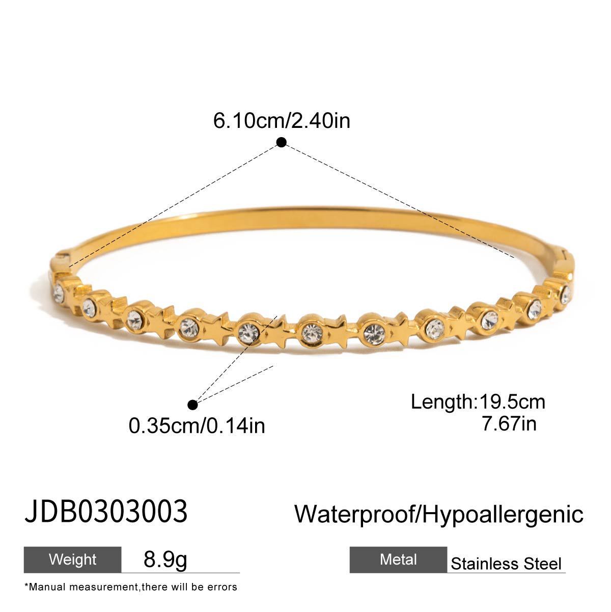 Stainless Heart-shaped Non-fading Titanium Steel Bracelet