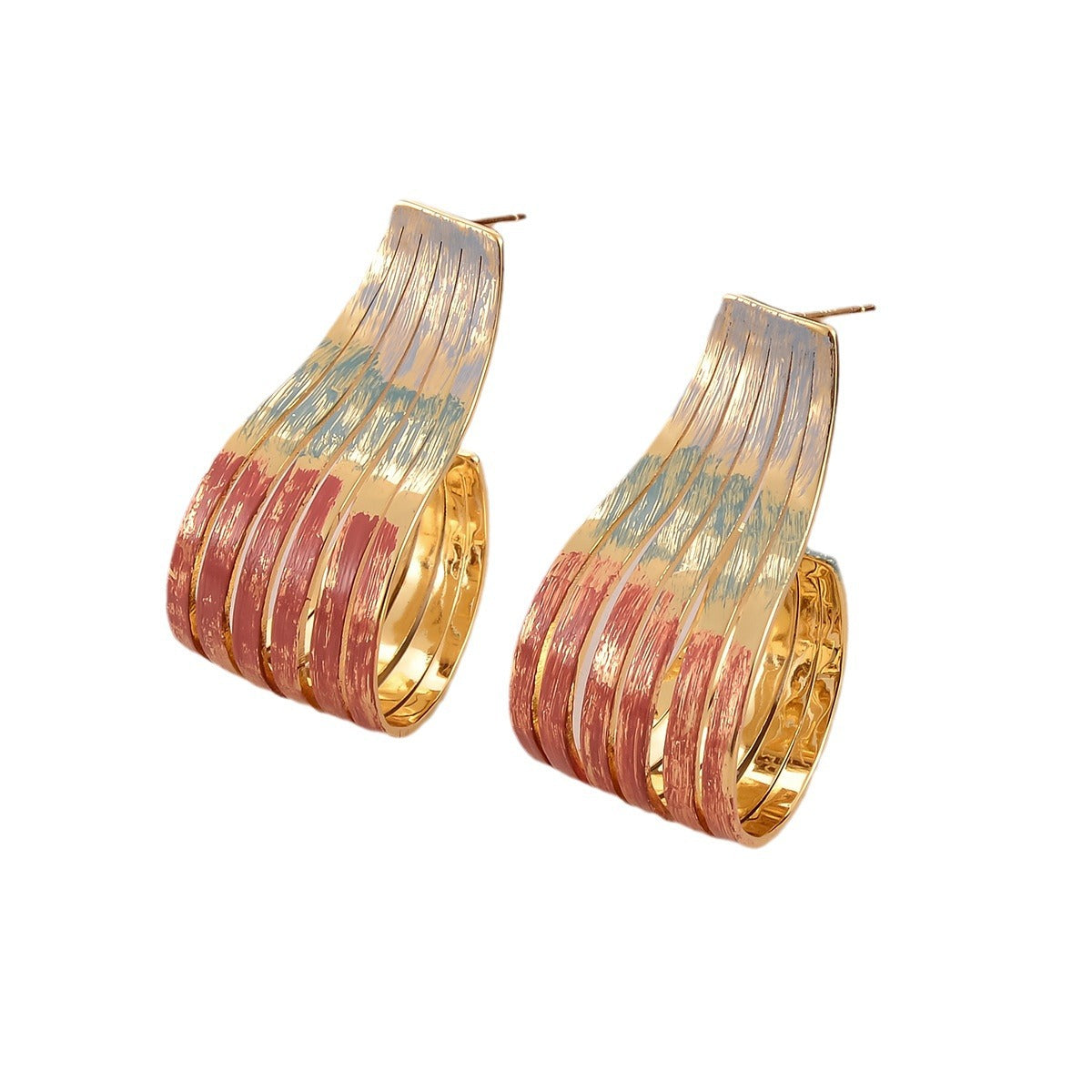 Women's Personalized Multi-layer Gold Earrings