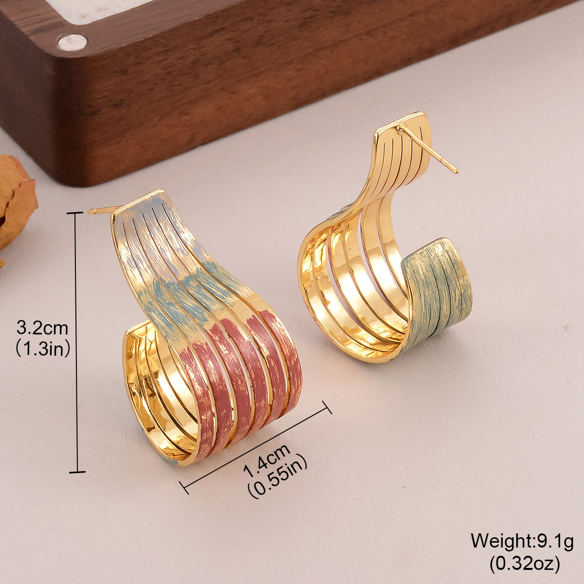 Women's Personalized Multi-layer Gold Earrings