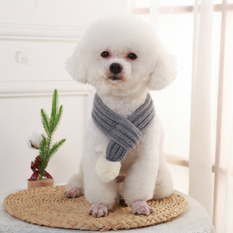Puppy Christmas Scarf Accessories Autumn And Winter Warm