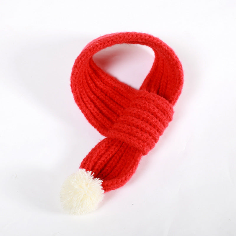 Puppy Christmas Scarf Accessories Autumn And Winter Warm