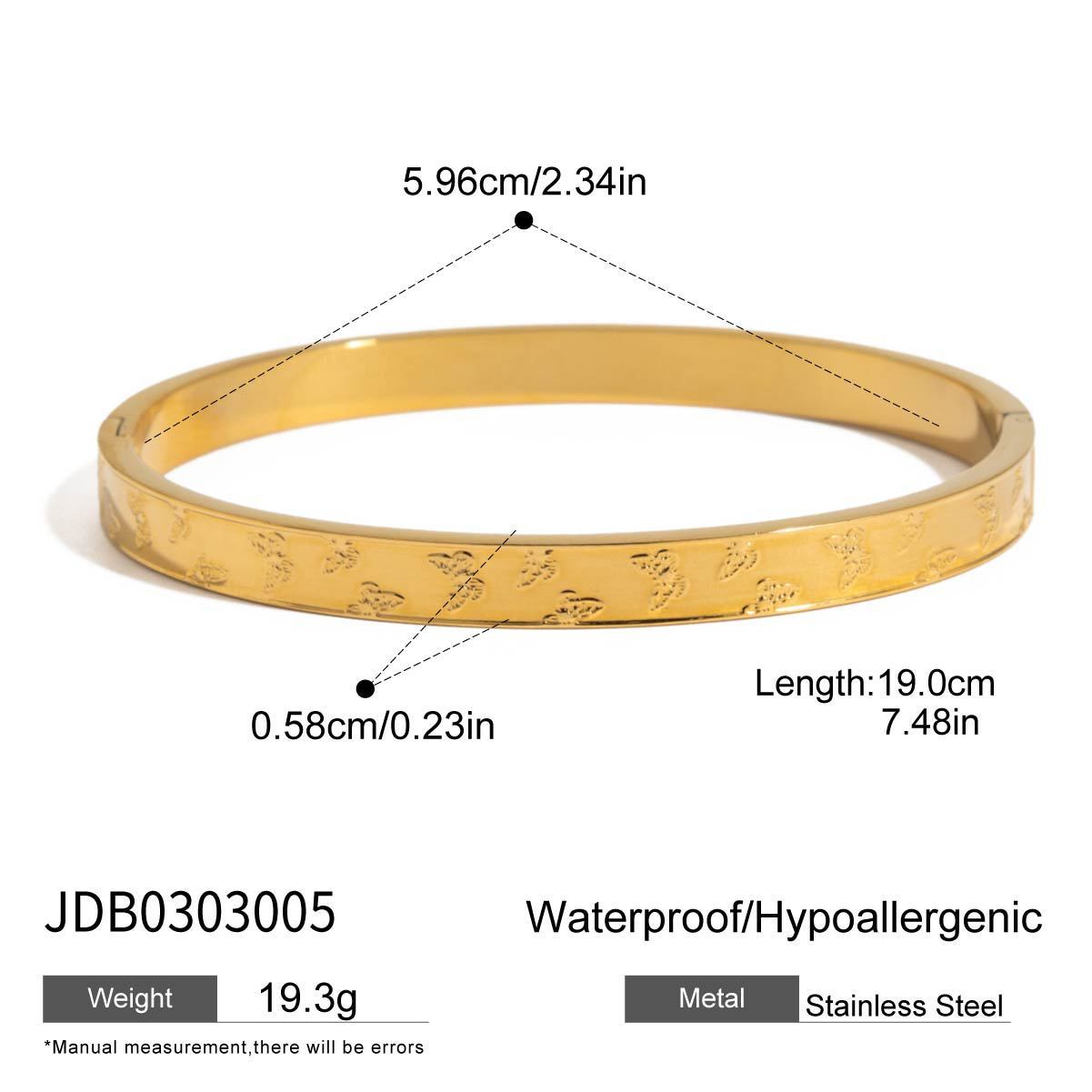 Stainless Heart-shaped Non-fading Titanium Steel Bracelet