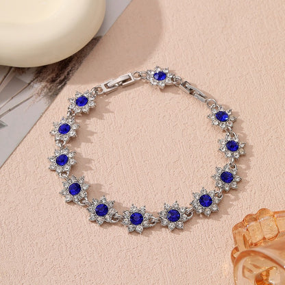 Affordable Luxury Style European And American Colored Gems Bracelet