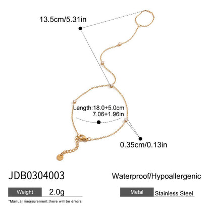 Stainless Heart-shaped Non-fading Titanium Steel Bracelet