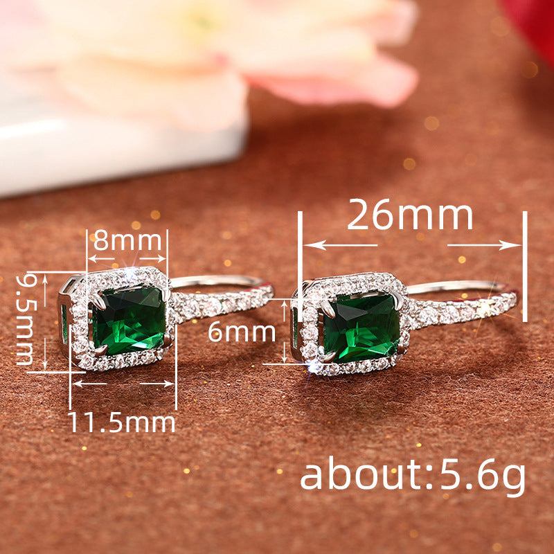 Shiny Fashion Banquet Elegant Earrings Advanced Inlaid Zirconium Style