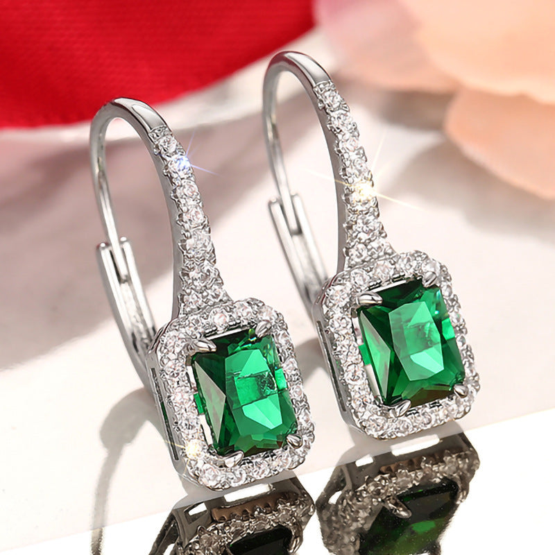 Shiny Fashion Banquet Elegant Earrings Advanced Inlaid Zirconium Style