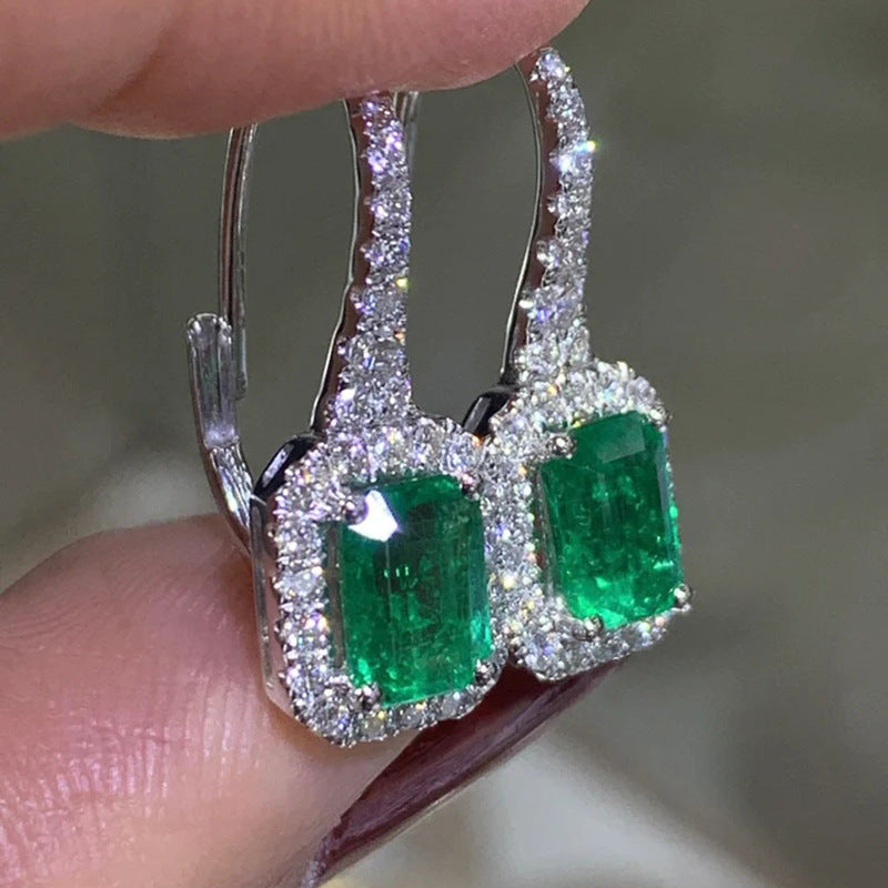Shiny Fashion Banquet Elegant Earrings Advanced Inlaid Zirconium Style
