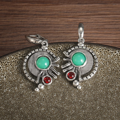 Boho Turquoise Retro Creative Personality Alloy Quality Earrings
