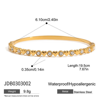 Stainless Heart-shaped Non-fading Titanium Steel Bracelet
